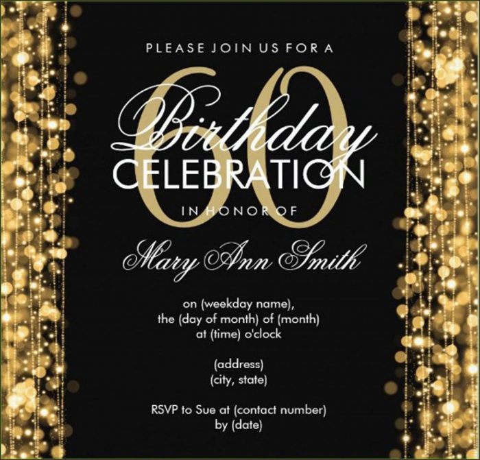 Invitation Card 60th Birthday Template Invitation Card 60th Birthday Template