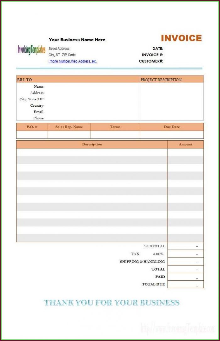 Invoice Template Word For Consulting Services Invoice Template Word For Consulting Services