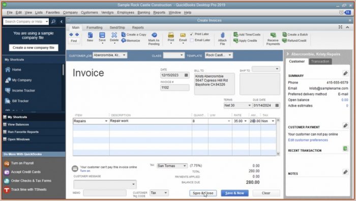 Invoice Templates For Quickbooks Desktop Invoice Templates For Quickbooks Desktop