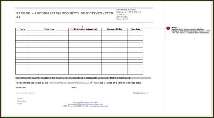 Iso 27001 Policy Templates Iso 27001 Policy Templates