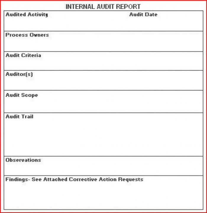 Iso Internal Audit Report Template Iso Internal Audit Report Template