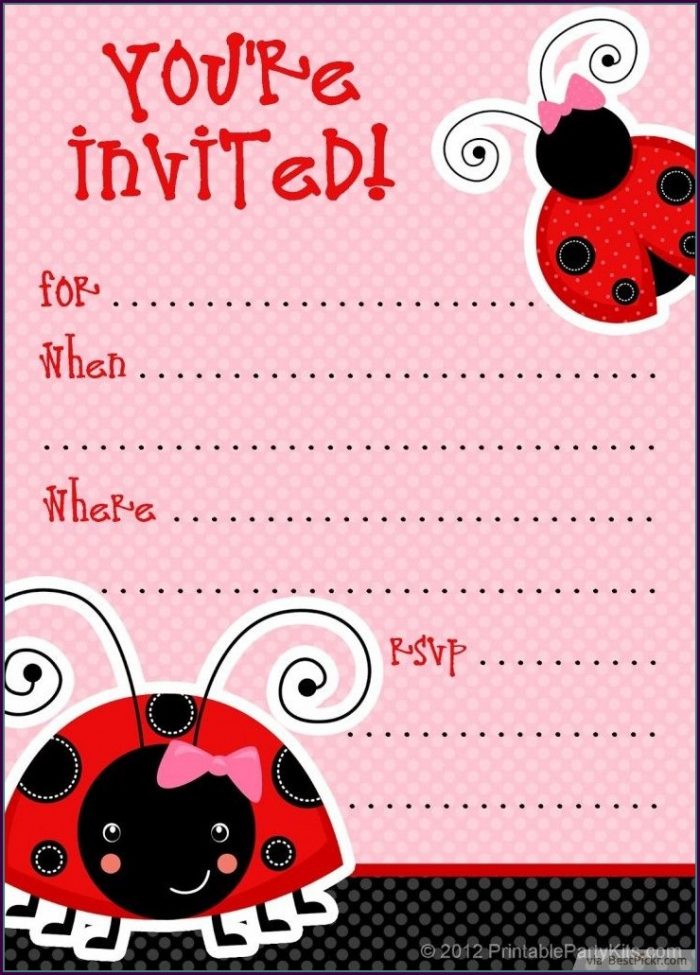 Ladybug Invitation Template Ladybug Invitation Template