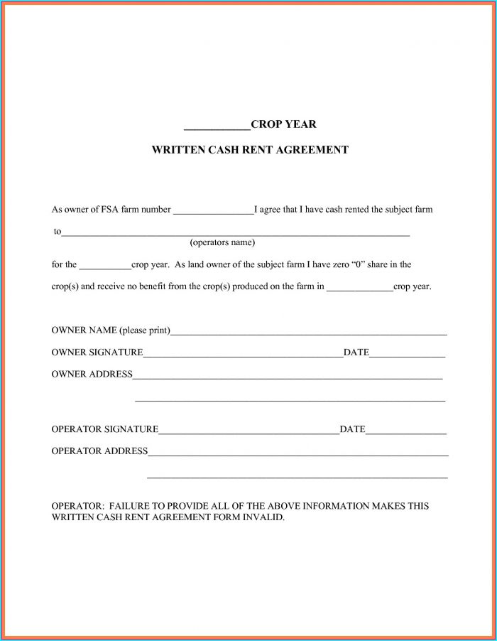 Land Rent Contract Template Land Rent Contract Template