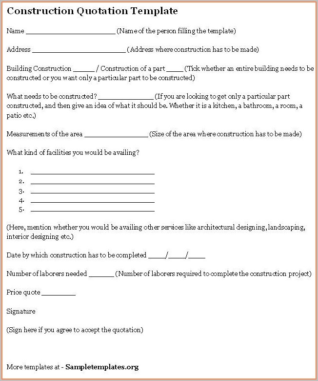 Landscaping Quote Template Landscaping Quote Template
