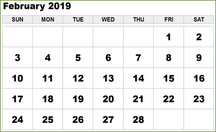 Large Print Calendar Template Large Print Calendar Template