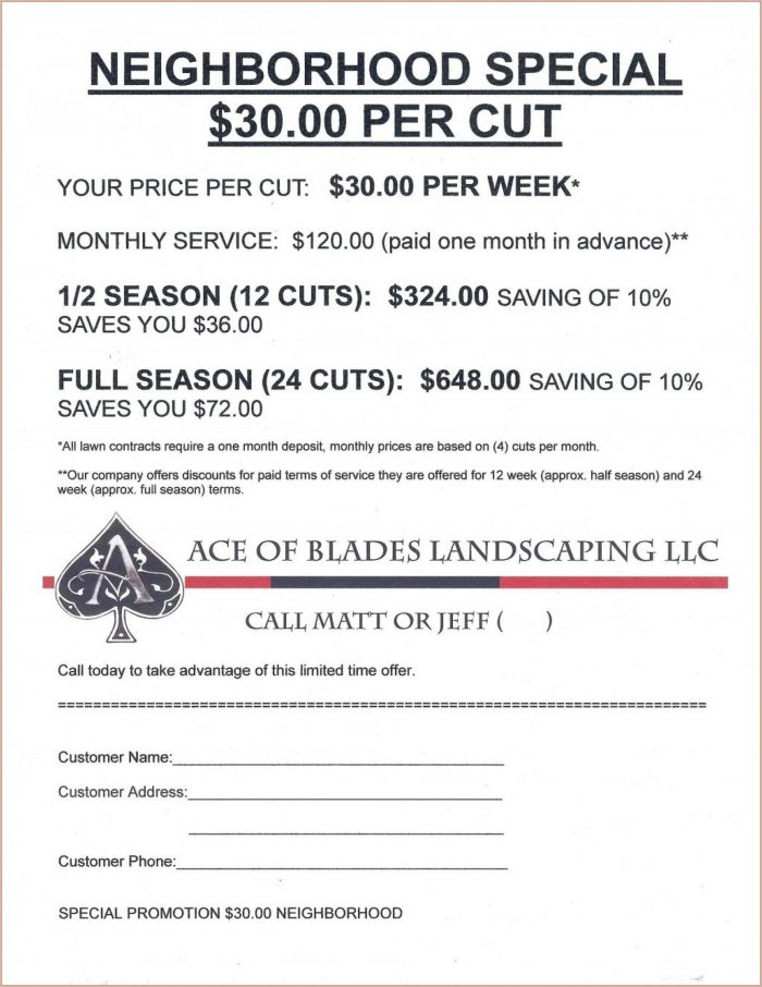 Lawn Mower Maintenance Schedule Template Lawn Mower Maintenance Schedule Template