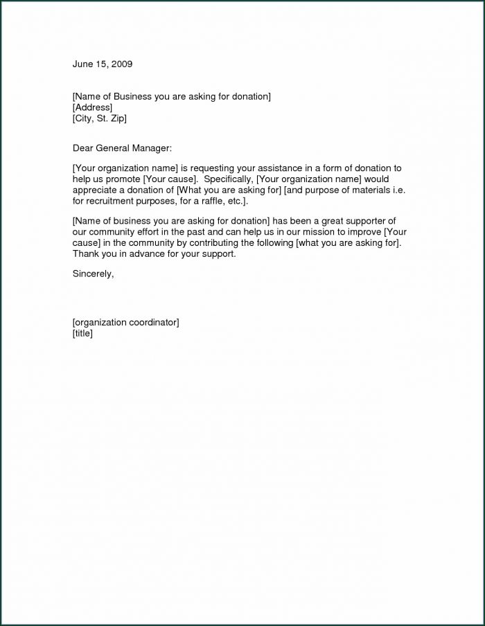 Letter Of Donation Request Template Letter Of Donation Request Template