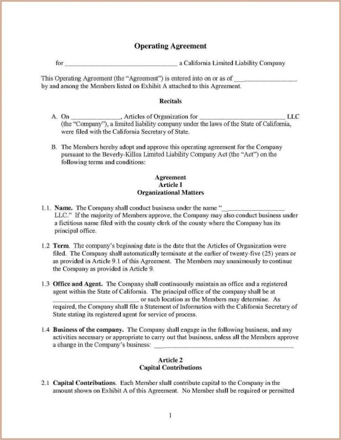 Llc Operating Agreement Amendment Template Llc Operating Agreement Amendment Template