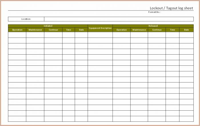 Lockout Tagout Register Template Lockout Tagout Register Template
