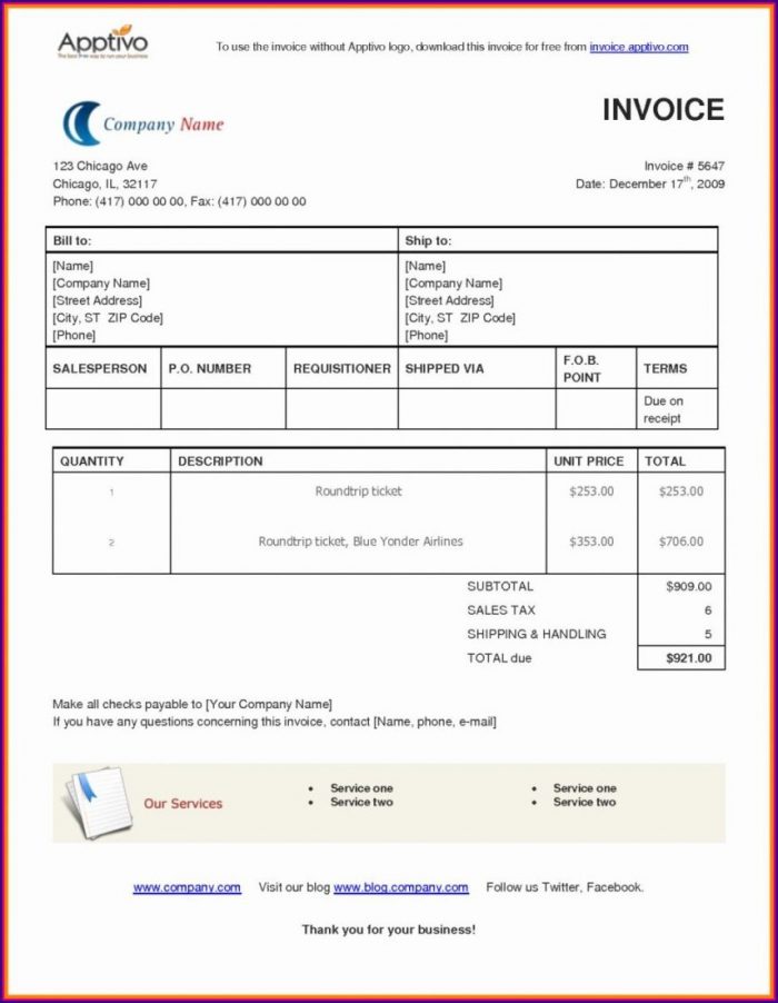 Maintenance Invoice Template Free Maintenance Invoice Template Free