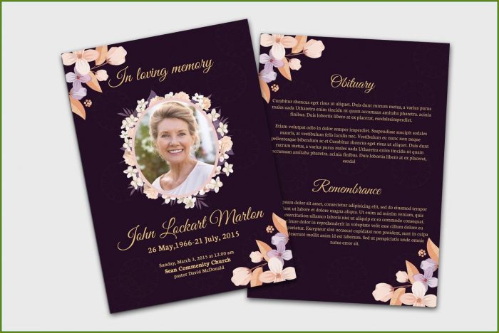 Memorial Card Template Word Memorial Card Template Word