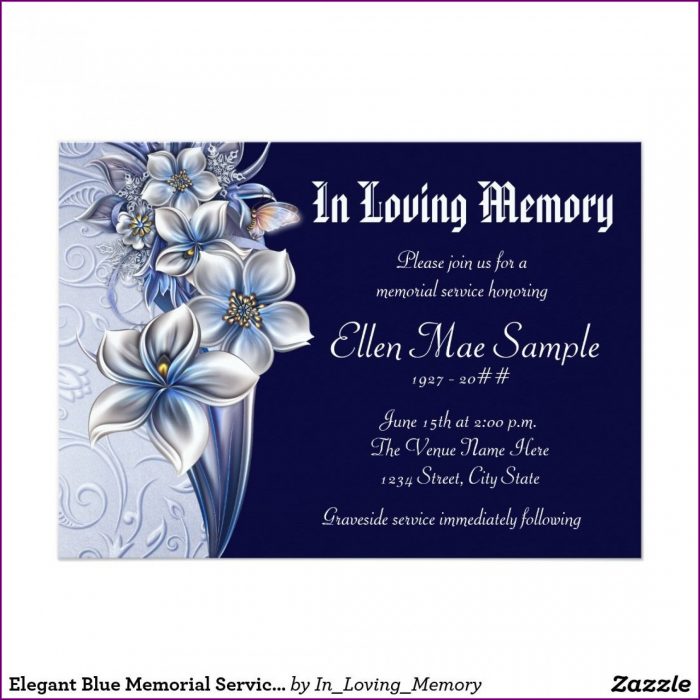 Memorial Service Announcement Template Memorial Service Announcement Template