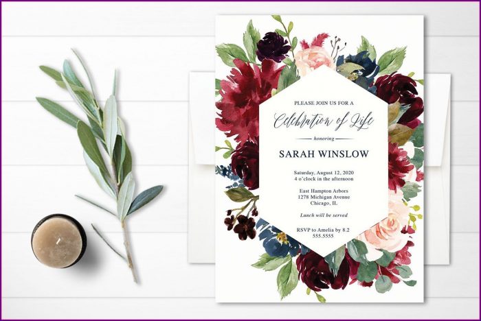Memorial Service Invitation Template Memorial Service Invitation Template