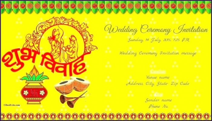 Modern Hindu Wedding Card Templates Modern Hindu Wedding Card Templates