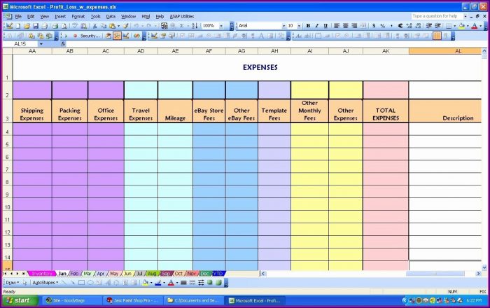 Monthly Expense Sheet Excel Template Monthly Expense Sheet Excel Template