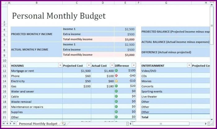 Monthly Expense Sheet Excel Template India Monthly Expense Sheet Excel Template India