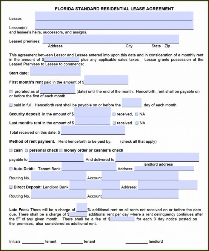 Monthly Rental Agreement Template Word Monthly Rental Agreement Template Word