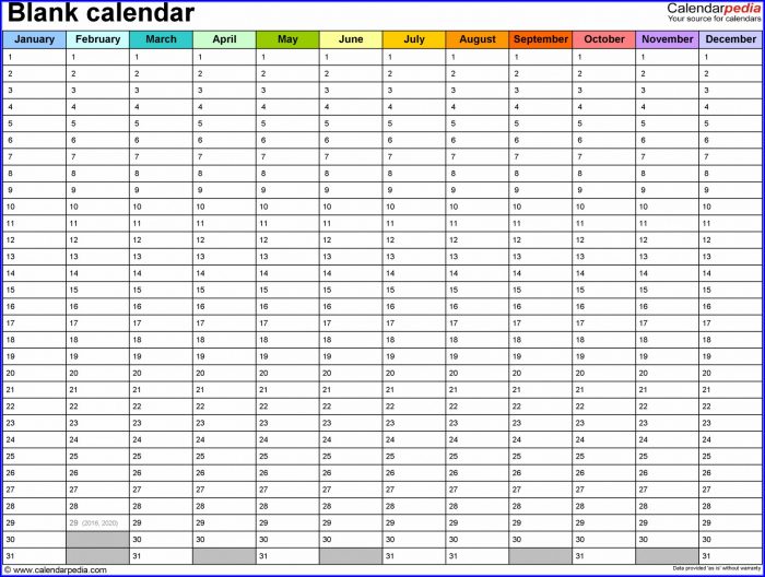 Monthly Schedule Free 2020 Calendar Template Monthly Schedule Free 2020 Calendar Template