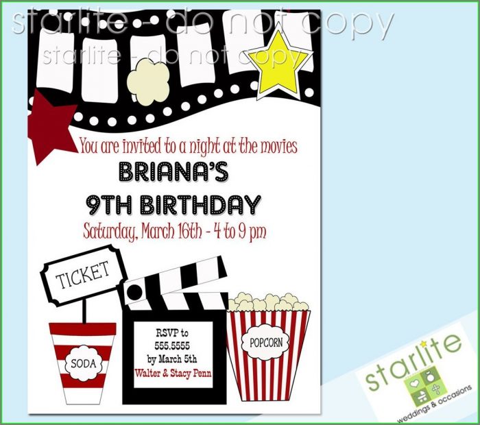 Movie Invitation Template Free Movie Invitation Template Free