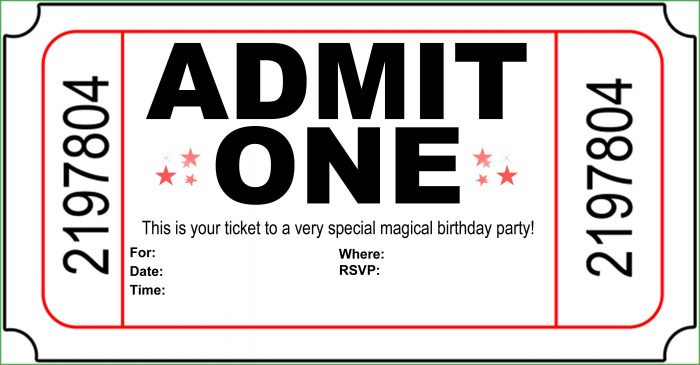 Movie Themed Invitation Template Free Movie Themed Invitation Template Free