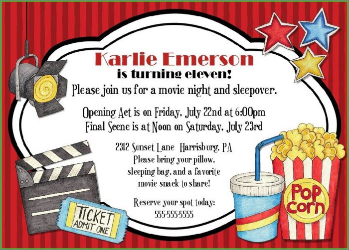 Movie Ticket Invitation Template Free Download Movie Ticket Invitation Template Free Download