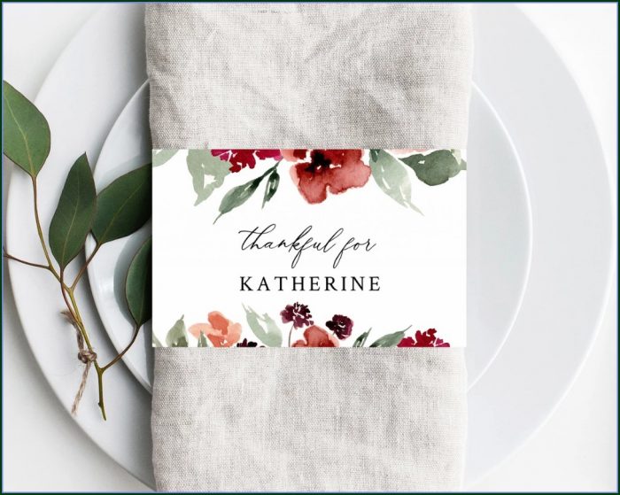 Napkin Ring Template Printable Napkin Ring Template Printable