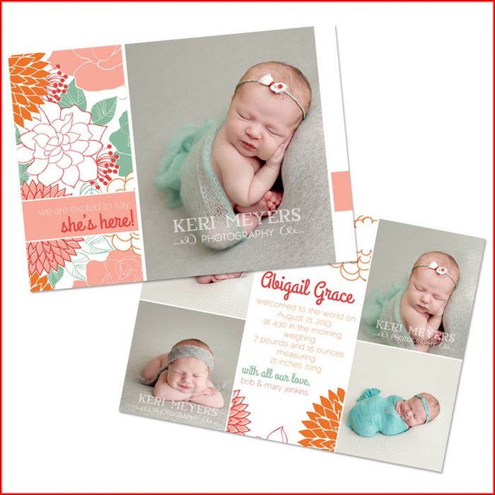 Newborn Announcement Template Free Newborn Announcement Template Free