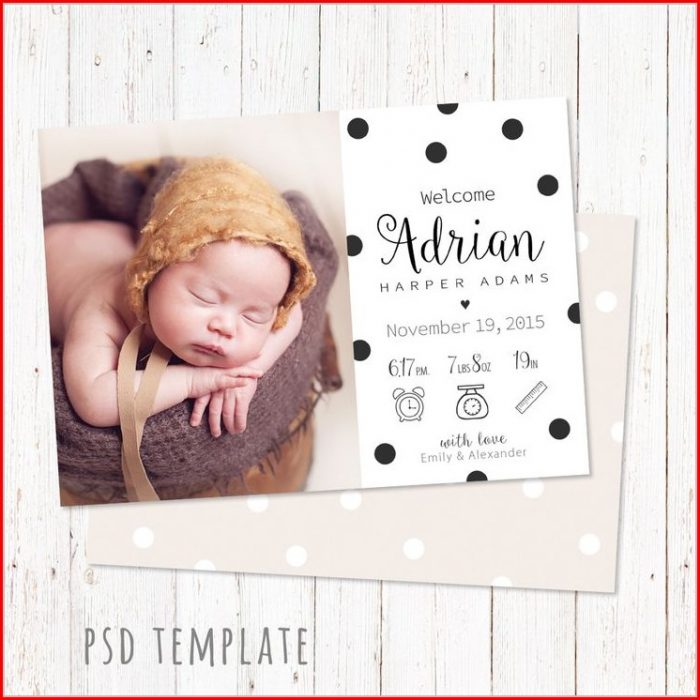 Newborn Baby Boy Announcement Template Newborn Baby Boy Announcement Template