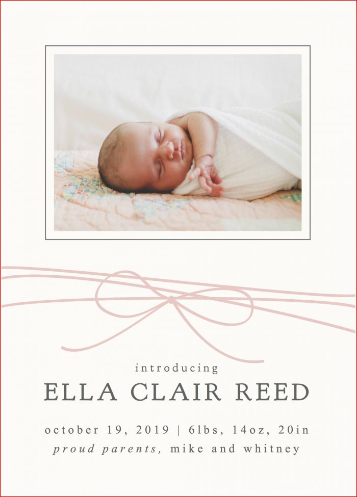 Newborn Baby Girl Announcement Template Newborn Baby Girl Announcement Template