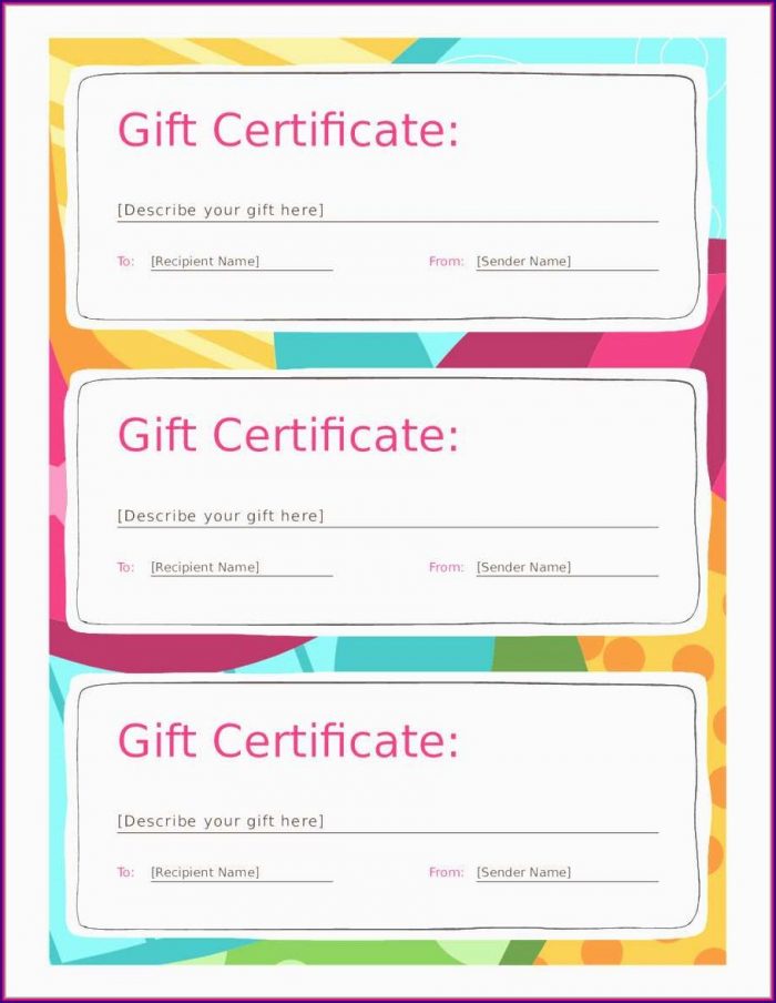 Online Gift Certificate Template Online Gift Certificate Template