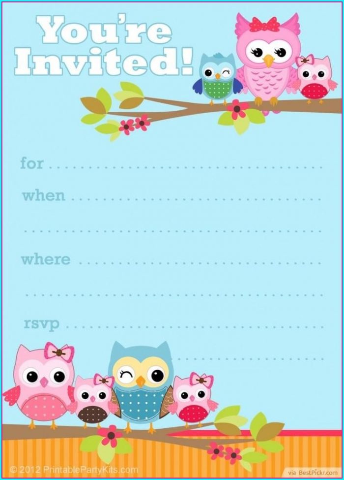 Owl Invitation Template Free Owl Invitation Template Free