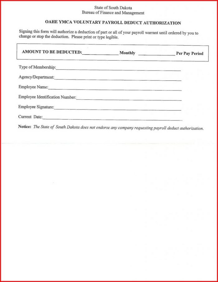 Payroll Deduction Form Template Australia Payroll Deduction Form Template Australia