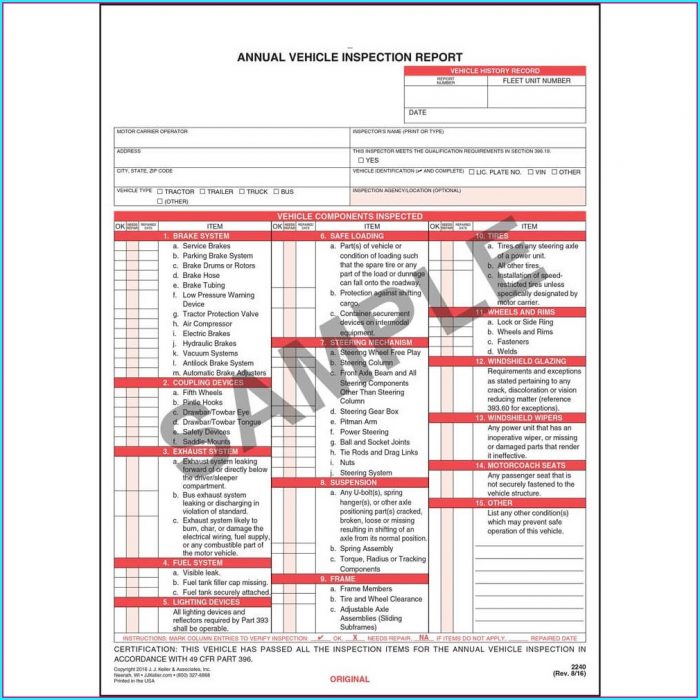 Pdf Vehicle Inspection Report Template Pdf Vehicle Inspection Report Template