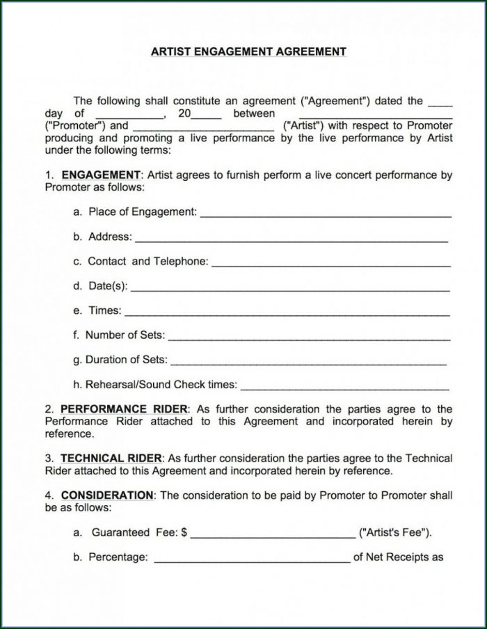Performance Contracts Templates Performance Contracts Templates