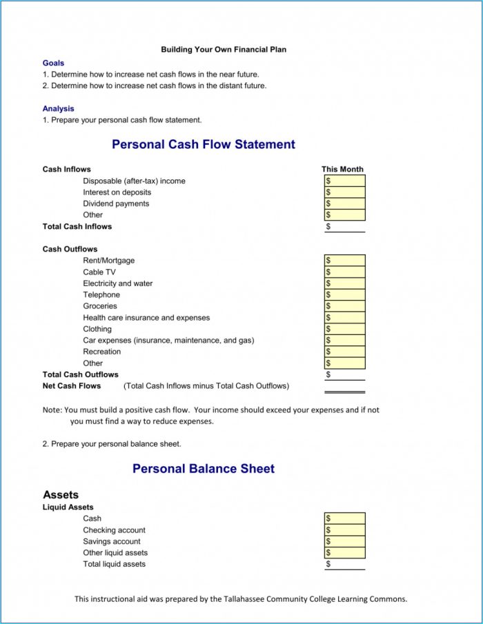 Personal Balance Sheet Template Excel Free Download Personal Balance Sheet Template Excel Free Download