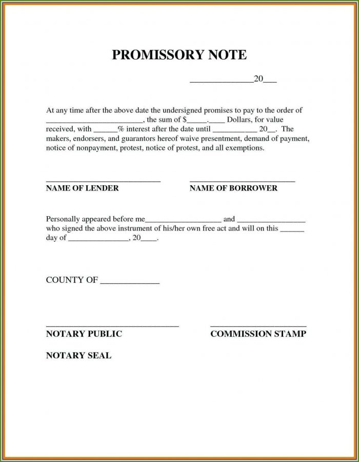 Personal Loan Promissory Note Template Pdf Personal Loan Promissory Note Template Pdf