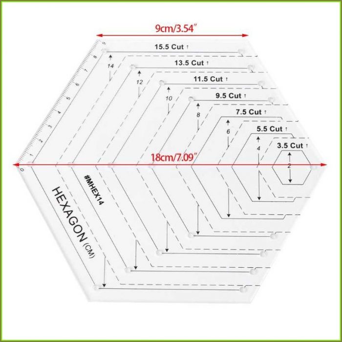Plastic Hexagon Templates Plastic Hexagon Templates