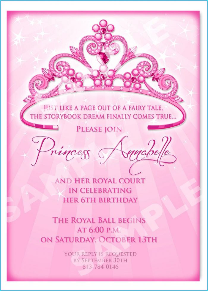 Princess Birthday Party Invitation Template Free Princess Birthday Party Invitation Template Free