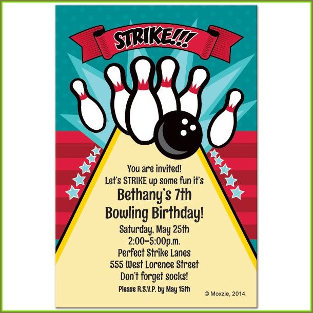 Printable Bowling Party Invitation Template Free Printable Bowling Party Invitation Template Free