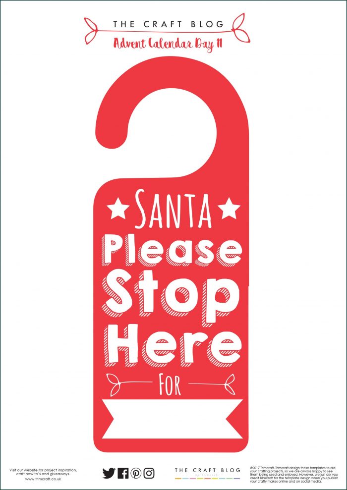 Printable Christmas Door Hanger Template Printable Christmas Door Hanger Template