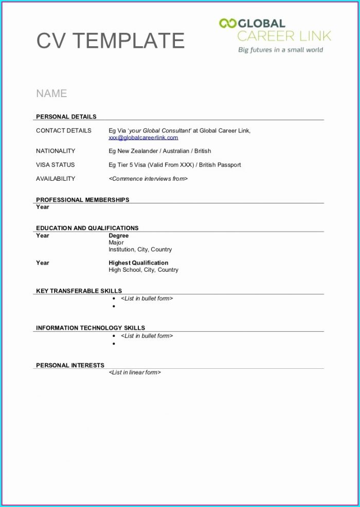 Printable Fill In The Blank Resume Template Printable Fill In The Blank Resume Template