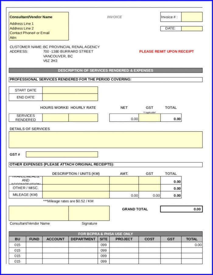 Printable Fillable Invoice Template Pdf Printable Fillable Invoice Template Pdf