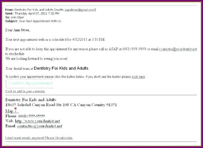 Printable Free Appointment Reminder Template Printable Free Appointment Reminder Template
