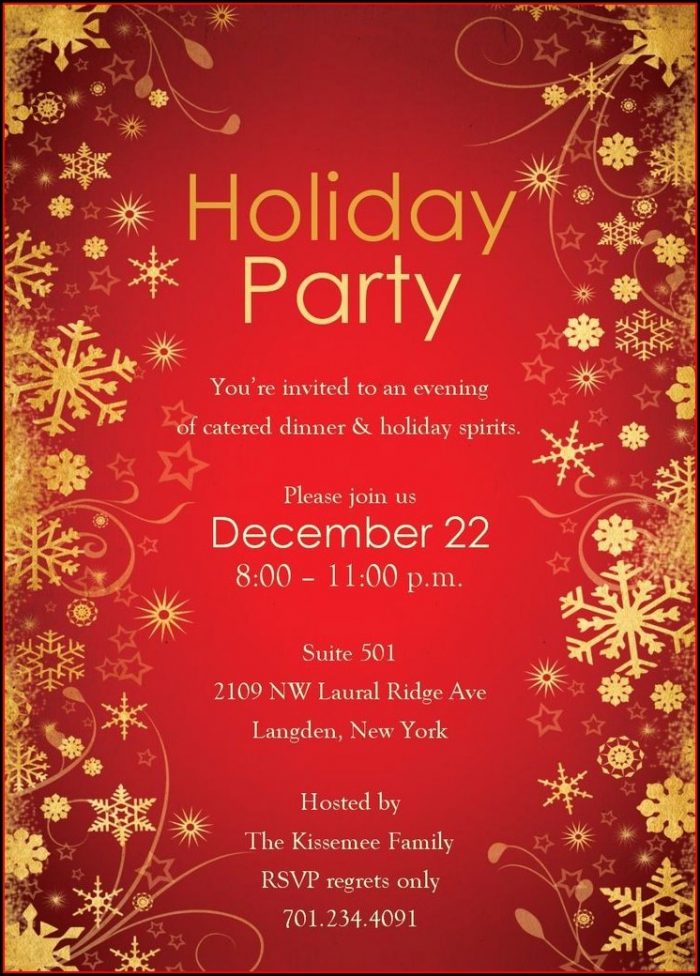Printable Free Holiday Party Invitation Templates Word Printable Free Holiday Party Invitation Templates Word