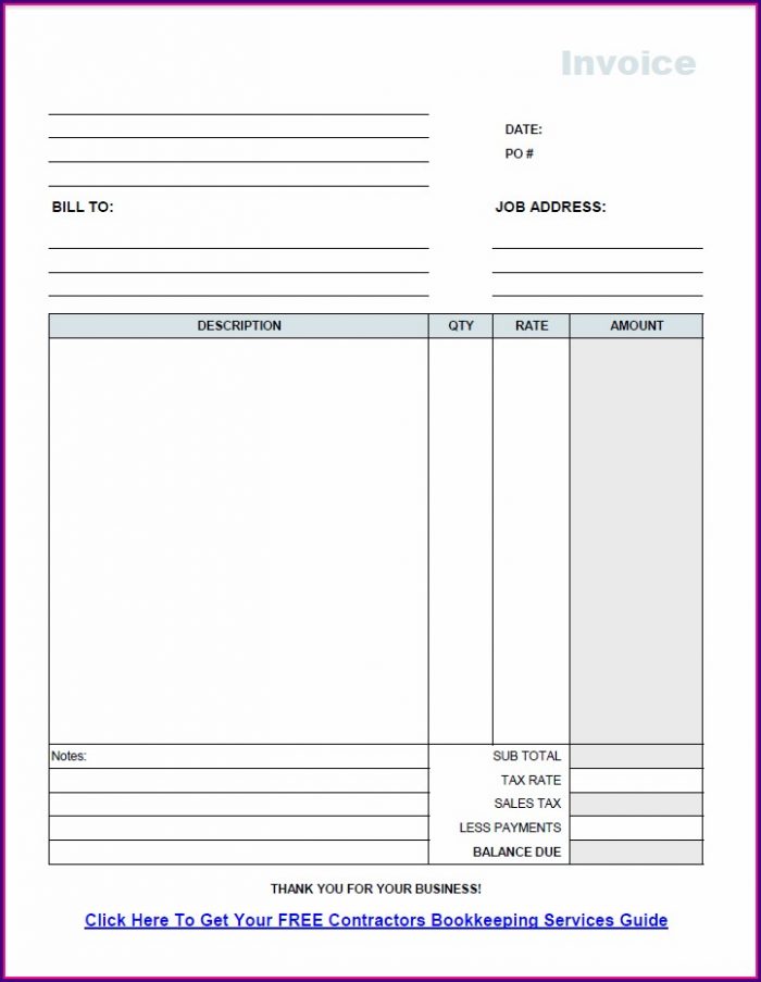 Printable Free Invoice Template Pdf Printable Free Invoice Template Pdf