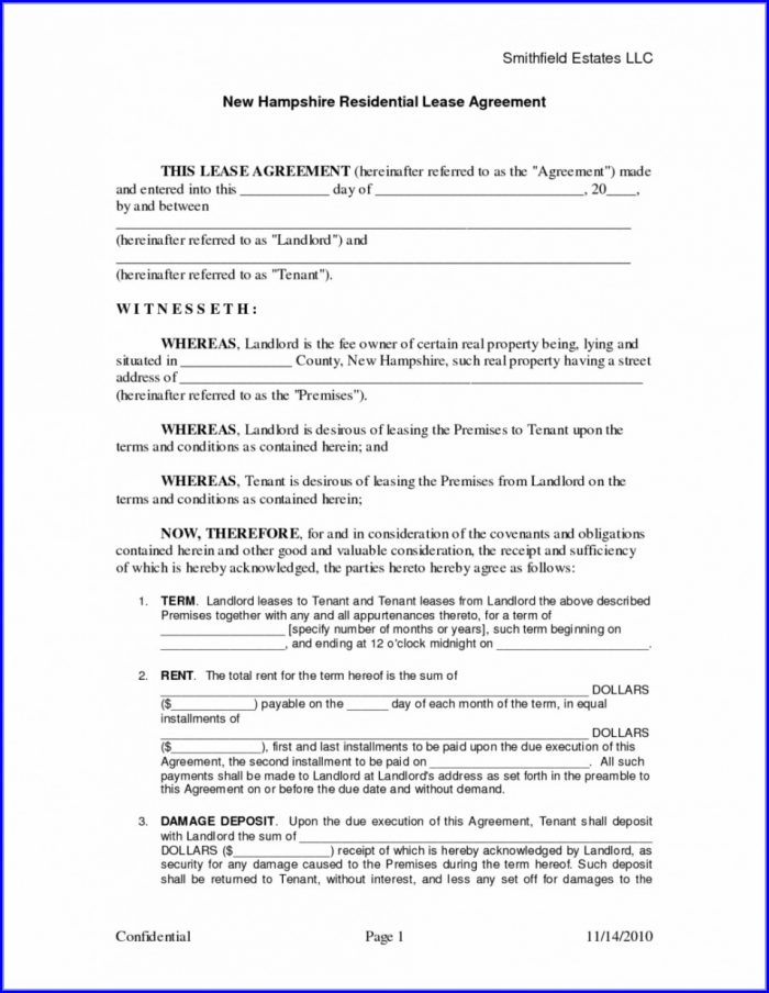 Printable Free Lease Agreement Template Word Printable Free Lease Agreement Template Word