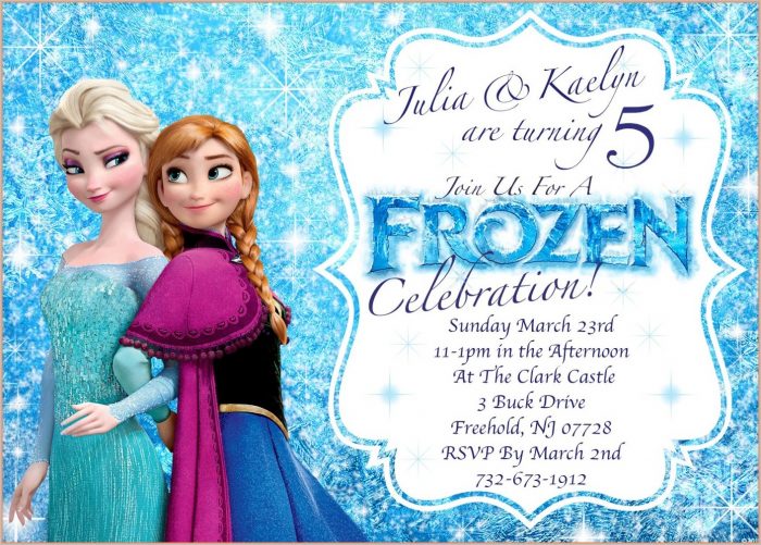 Printable Frozen Birthday Invitation Template Free Printable Frozen Birthday Invitation Template Free