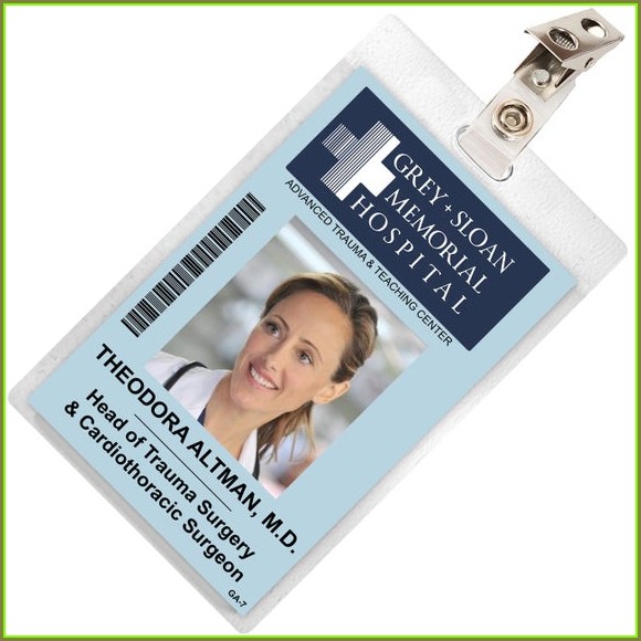 Printable Grey's Anatomy Id Badge Template Printable Grey's Anatomy Id Badge Template