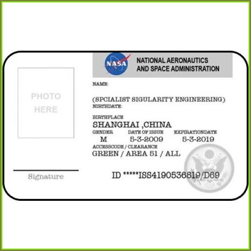 Printable Nasa Id Badge Template Printable Nasa Id Badge Template
