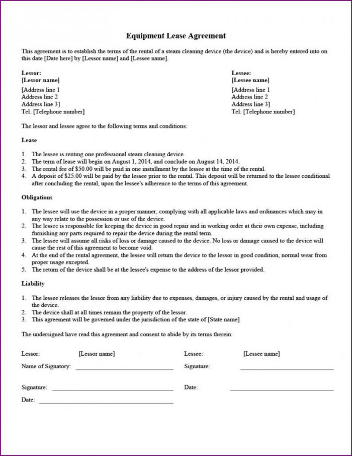 Printable Simple Lease Agreement Template Printable Simple Lease Agreement Template